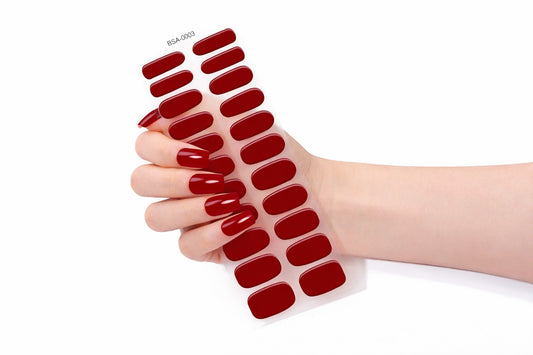 Láminas de Uñas en Gel Vino Tinto