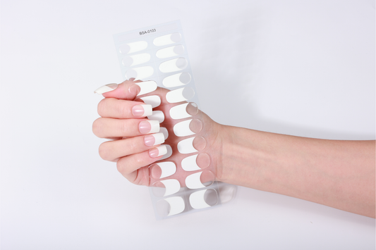 Láminas de Uñas en Gel Francés Blanco
