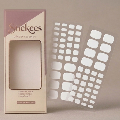 Láminas de Uñas Pies en Gel Blanco