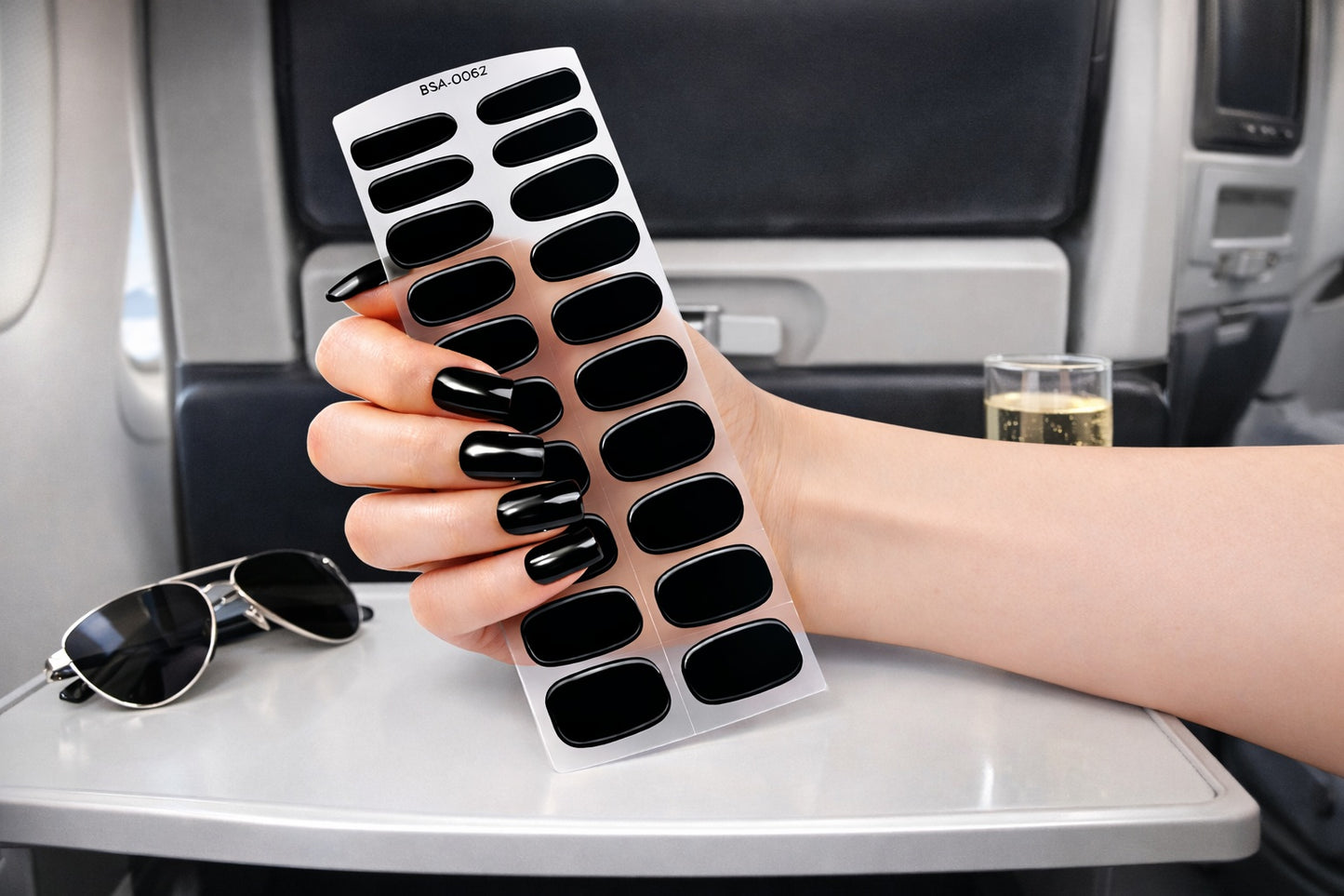 Láminas de Uñas en Gel Negro