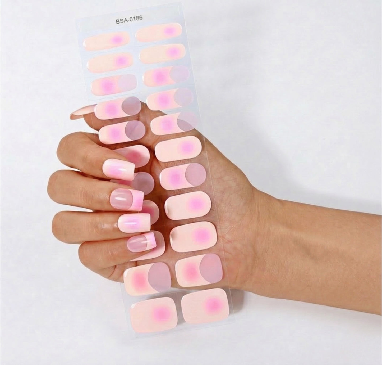 Láminas de Uñas en Gel Rosa degradé