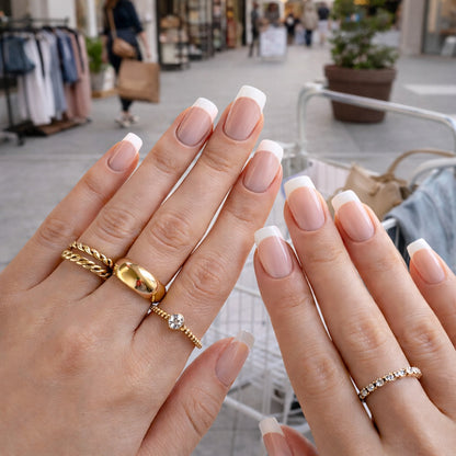 Láminas de Uñas en Gel Francés Blanco