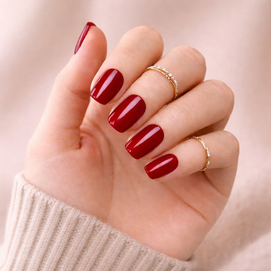 Láminas de Uñas en Gel Vino Tinto