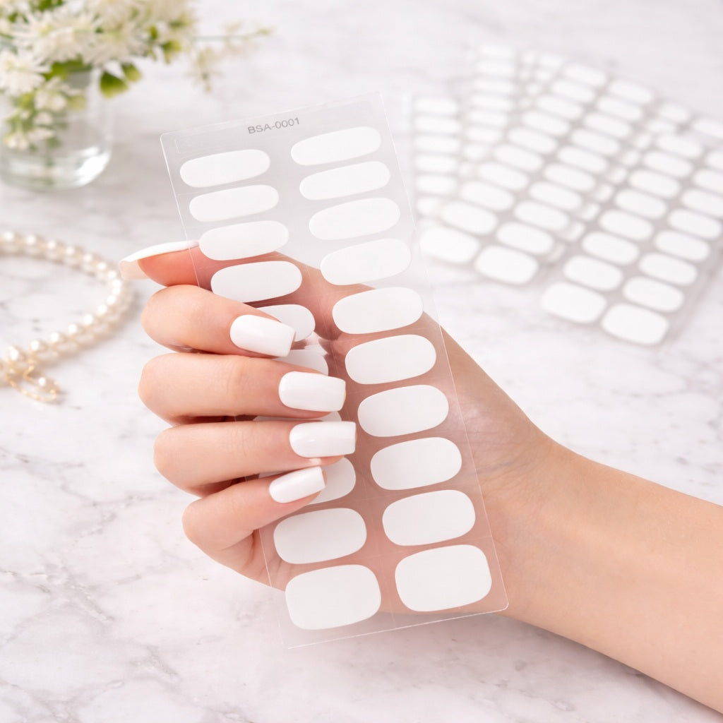 Láminas de Uñas en Gel Blanco