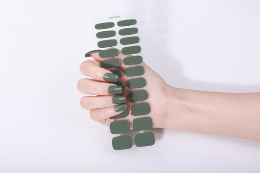 Láminas de Uñas en Gel Verde Oliva