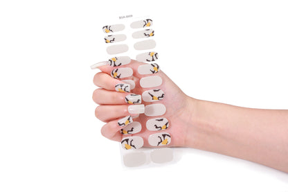 Láminas de Uñas en Gel Marfil diseño Terrazzo